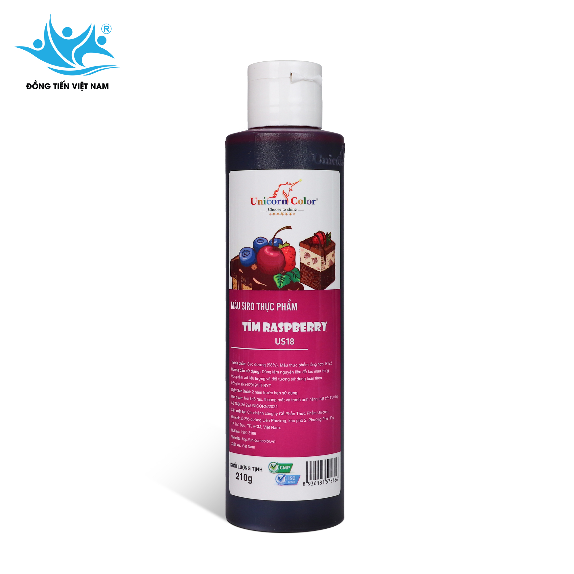Tổng Hợp 24 Màu Unicorn 210g-Tím Raspberry
