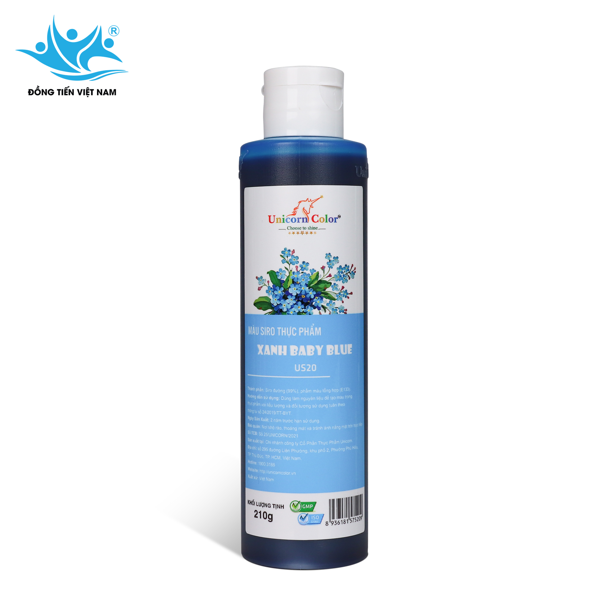 Tổng Hợp 24 Màu Unicorn 210g-Xanh Baby Blue 