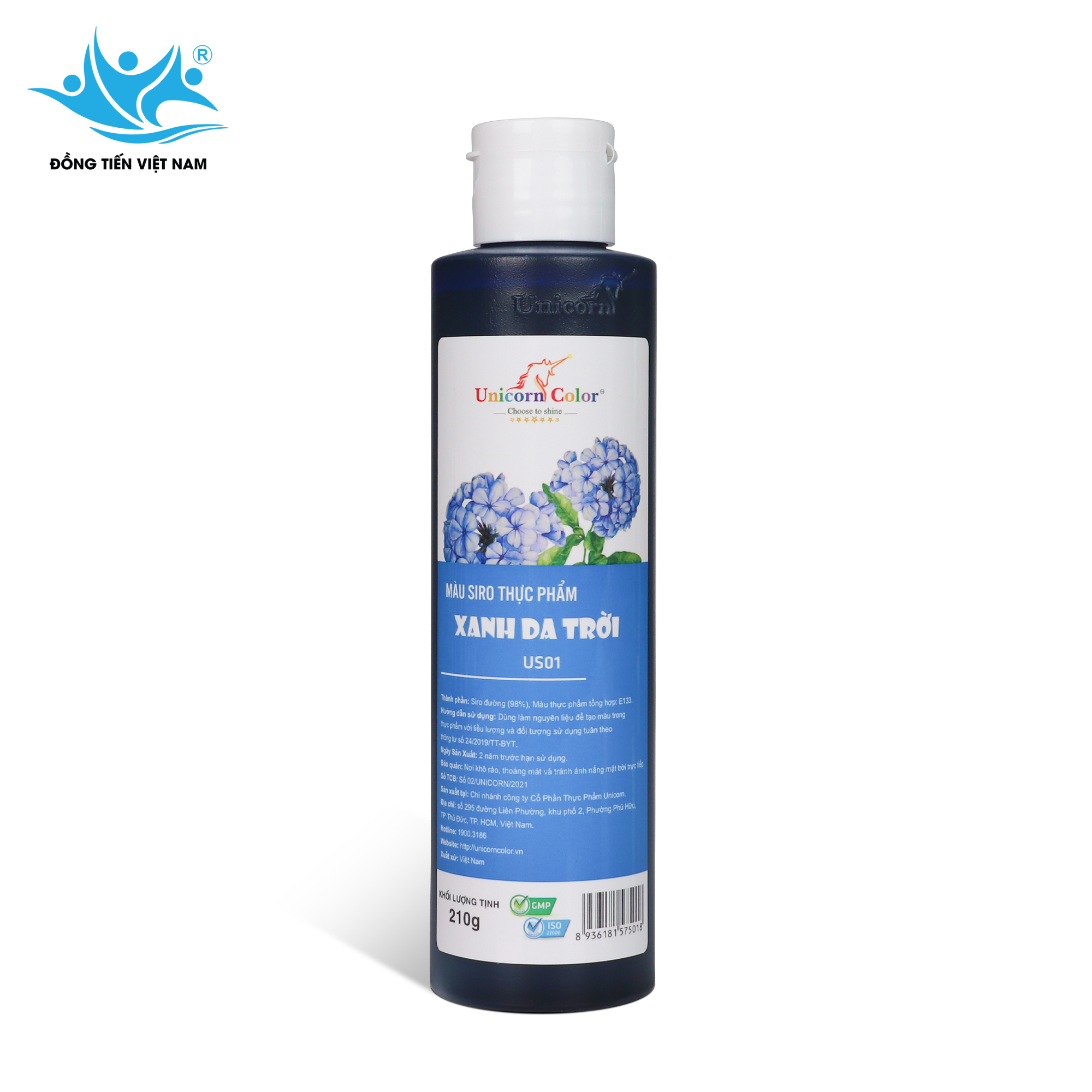 Tổng Hợp 24 Màu Unicorn 210g-Xanh Da Trời 