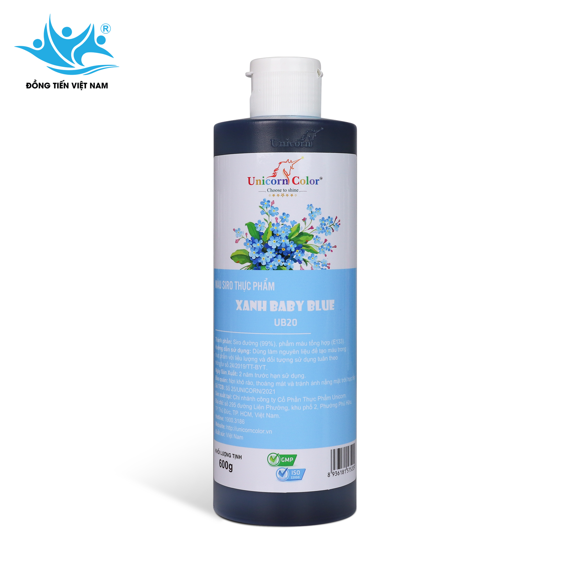 Tổng Hợp 24 Màu Unicorn 600g-Xanh Baby Blue