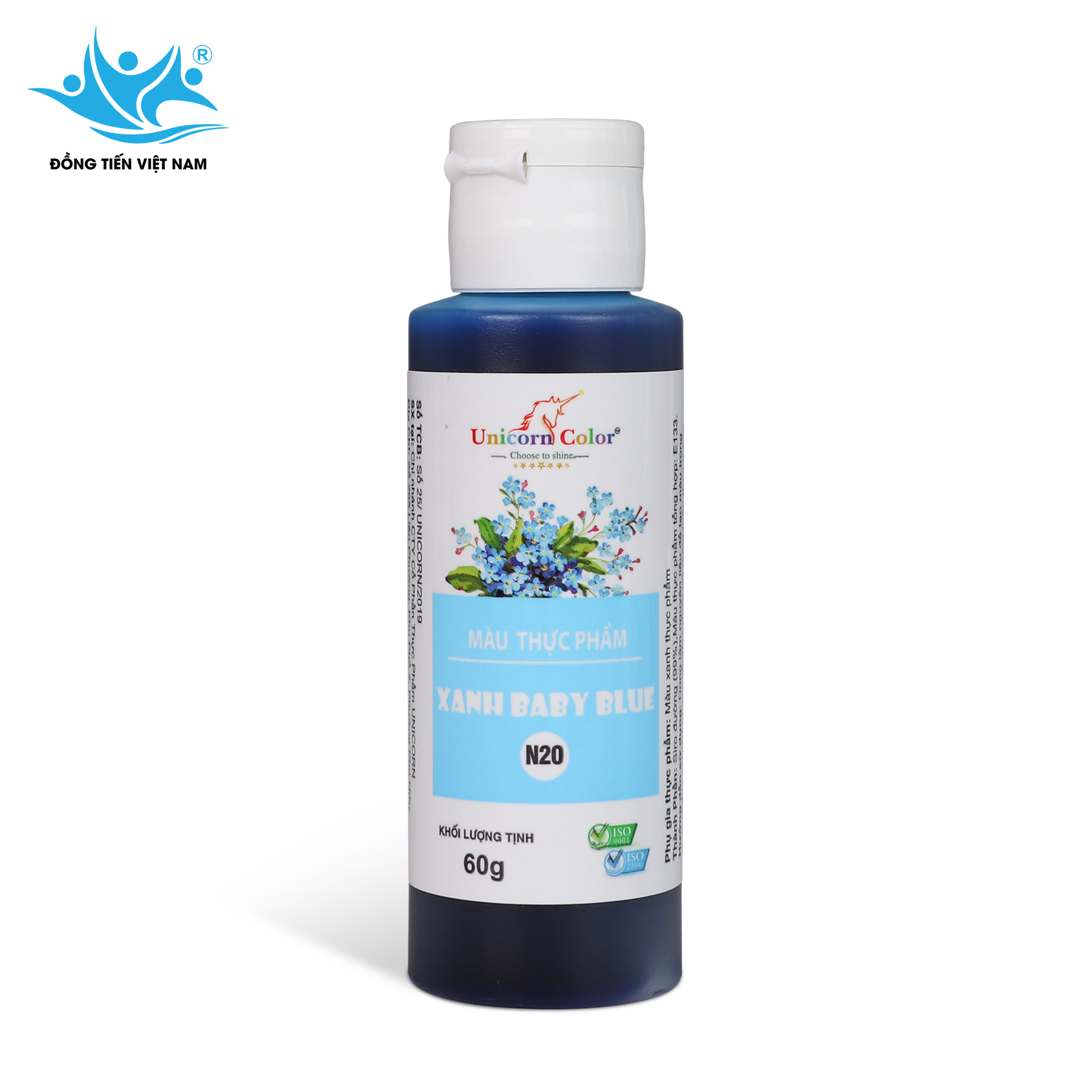 Tổng Hợp 24 Màu Unicorn 60g-Xanh Baby Blue